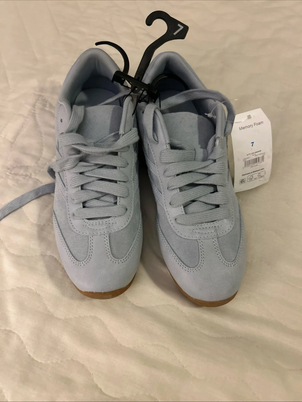 Women’s Light Blue Memory Foam Casual Sneakers